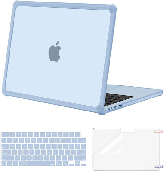 MOSISO Compatible with MacBook Air 13 inch Case M5 2026 M4 2025 M3 M2 2024-2022 A3449 A3240 A3113 A2681,3 in 1 Kit Crack-Resistant Heavy Duty Protective Plastic Hard Case with TPU Bumper
