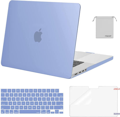 MOSISO 4in1 MultiColor Hard Shell Case Compatible with MacBook Pro 16 Inch M5-M1 Protective Laptop Cover With Keyboard Cover Screen Film Storage Pouch