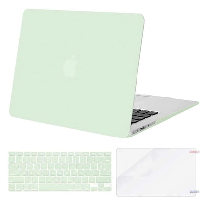 MOSISO Compatible with MacBook Air 13 inch Case (Models: A1369 & A1466, Older Version 2010-2017 Release), Protective Plastic Hard Shell Case & Keyboard Cover & Screen Protector, Rose Quartz