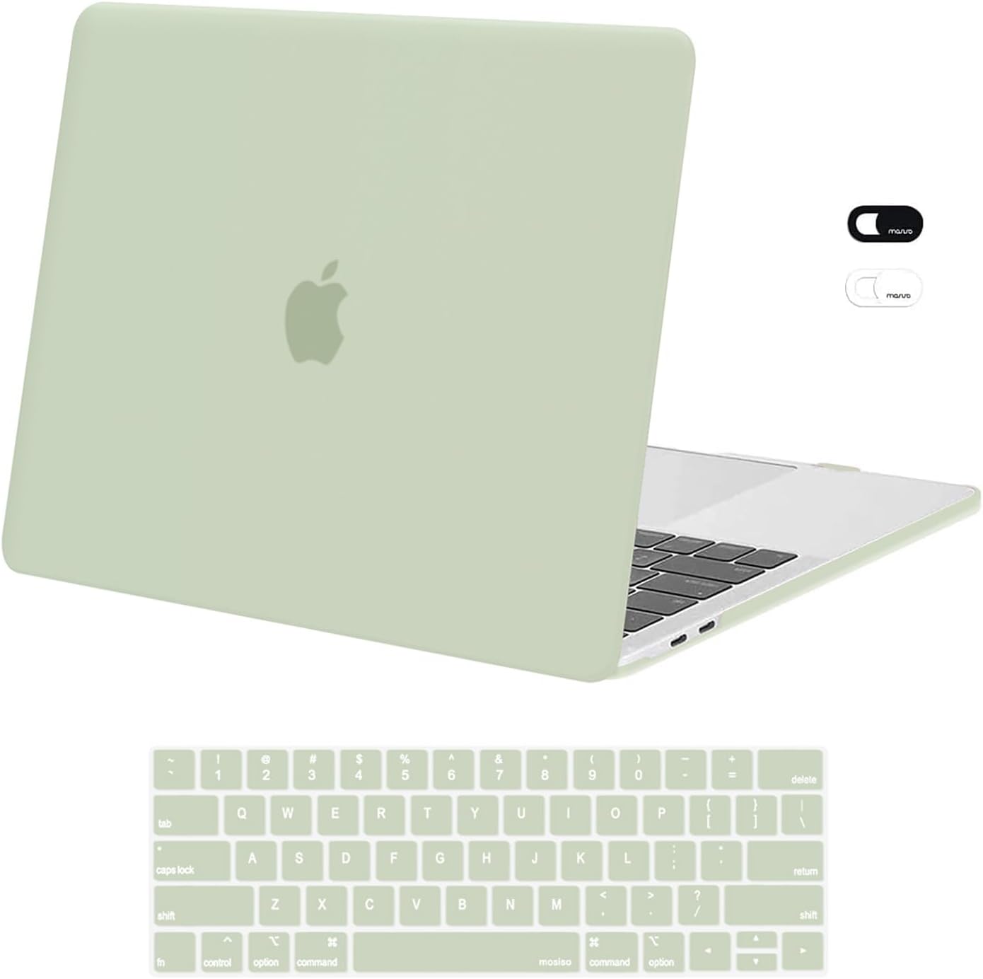 MOSISO Compatible with MacBook Pro 13 inch Case M2 2026, 2025, 2024-2016 A2338 M1 A2251 A2289 A2159 A1989 A1708 A1706,Plastic Hard Case&Keyboard Skin&Webcam Cover for MacBook Pro 13.3, Rose Quartz