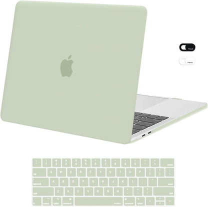 MOSISO Compatible with MacBook Pro 13 inch Case M2 2026, 2025, 2024-2016 A2338 M1 A2251 A2289 A2159 A1989 A1708 A1706,Plastic Hard Case&Keyboard Skin&Webcam Cover for MacBook Pro 13.3, Rose Quartz