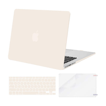 MOSISO Compatible with MacBook Air 13 inch Case (Models: A1369 & A1466, Older Version 2010-2017 Release), Protective Plastic Hard Shell Case & Keyboard Cover & Screen Protector, Rose Quartz