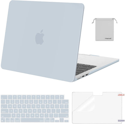 MOSISO Compatible with MacBook Air 13 inch Case M2-M5 2022-2026 A3449 A3240 A3113 A2681, 4 in 1 Protective Kit: Hard Shell, Keyboard Cover, Screen Film & Storage Pouch