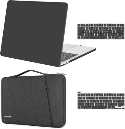 MOSISO Compatible with MacBook Pro 13 inch Case M2 2023, 2022, 2021-2016 A2338 M1 A2251 A2289 A2159 A1989 A1708 A1706, Plastic Hard Case & 360 Protective Sleeve Bag & Keyboard Skin, Space Gray iMosiso