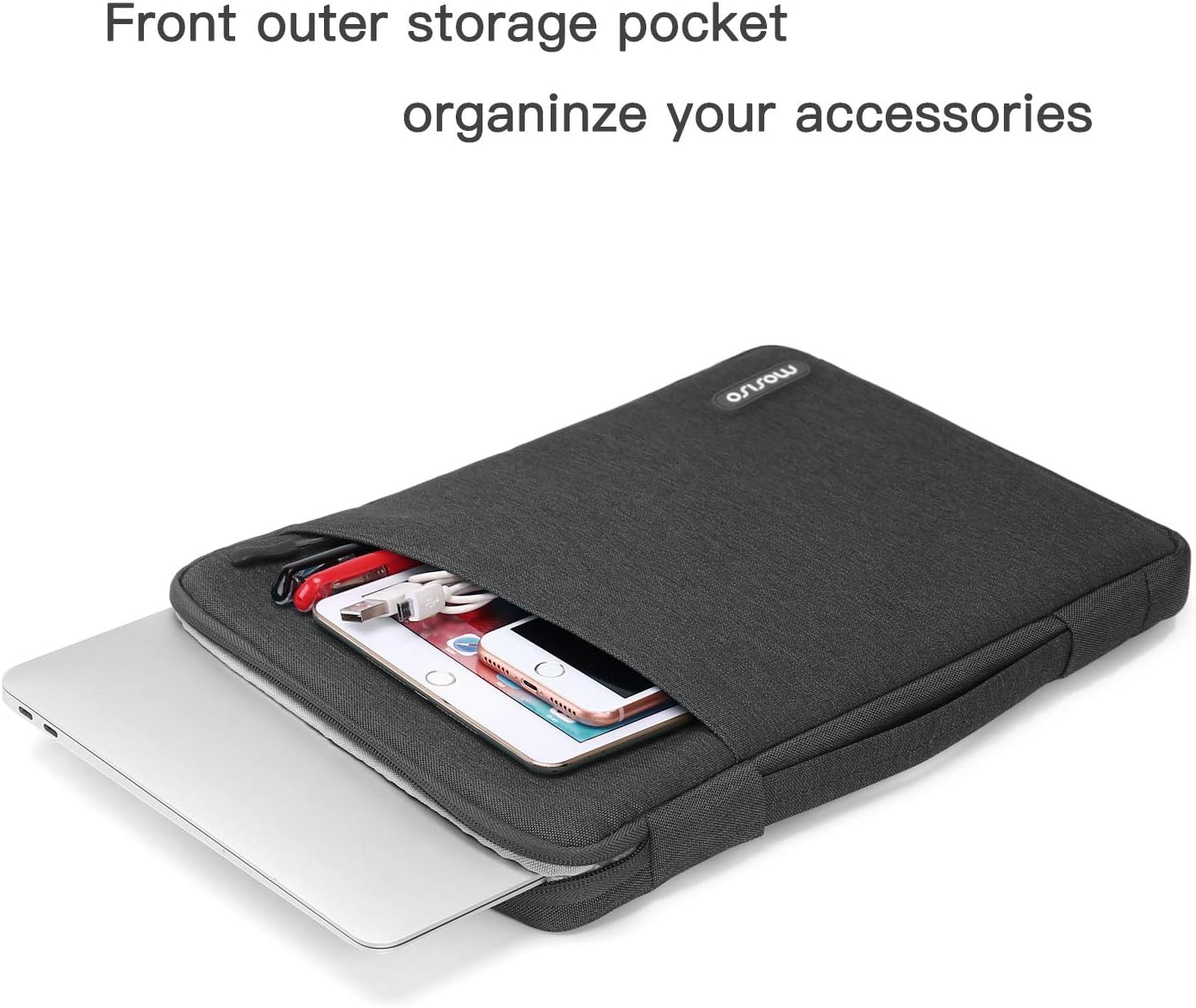 MOSISO Compatible with MacBook Pro 13 inch Case M2 2023, 2022, 2021-2016 A2338 M1 A2251 A2289 A2159 A1989 A1708 A1706, Plastic Hard Case & 360 Protective Sleeve Bag & Keyboard Skin, Space Gray iMosiso