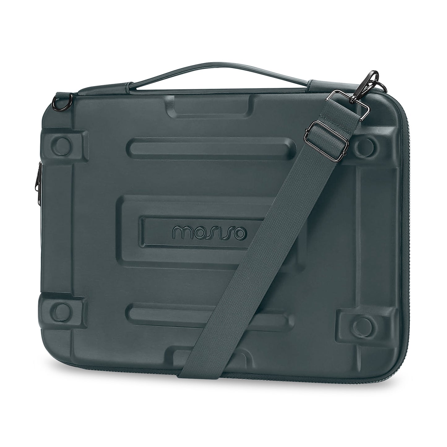MOSISO Hard Shell Laptop Case Sleeve, 15.6-17.3 inch Computer Bag Compatible with MacBook Air 15/Pro 16,HP,Dell,Lenovo,Asus, Notebook, Abstract Geometric Waterproof Carrying Case Bag with Strap, Black iMosiso