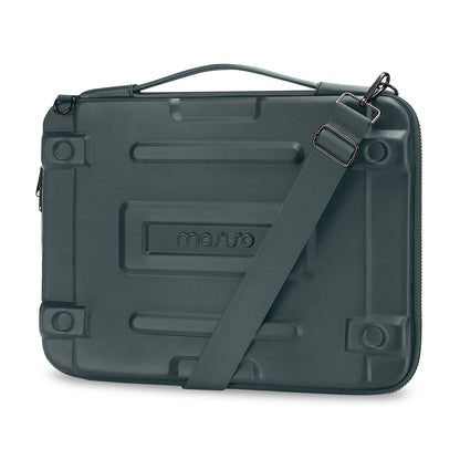 MOSISO Hard Shell Laptop Case Sleeve, 15.6-17.3 inch Computer Bag Compatible with MacBook Air 15/Pro 16,HP,Dell,Lenovo,Asus, Notebook, Abstract Geometric Waterproof Carrying Case Bag with Strap, Black iMosiso