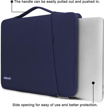 MOSISO Compatible with MacBook Air 13 inch Case 2022 2021 2020 2019 2018 Release A2337 M1 A2179 A1932 Retina Display Touch ID, Plastic Hard Shell&360 Protective Sleeve Bag&Keyboard Skin, Navy Blue iMosiso