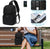 MOSISO Sling Backpack Travel Hiking Daypack for Men Women, Waterproof Crossbody Sling Bag with USB Charging Port & 2 Front Pockets One Shoulder Chest Bag for Outdoor Sports, Black