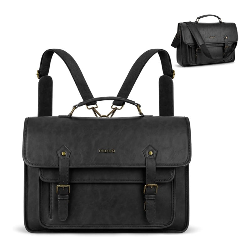 3-in-1 Convertible PU Leather Laptop Satchel Bag For 15.6-17.3 Inch MacBook HP Dell Lenovo – iMosiso