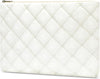 MOSISO 13-13.3 inch Laptop Sleeve Puffer Rhombus Quilted Padding Bag for Women, Soft Puffy Carrying Case Compatible with MacBook Air 13/Pro 13/Pro 14 inch, Cute Lightweight Nylon Bag Cover, Milk White