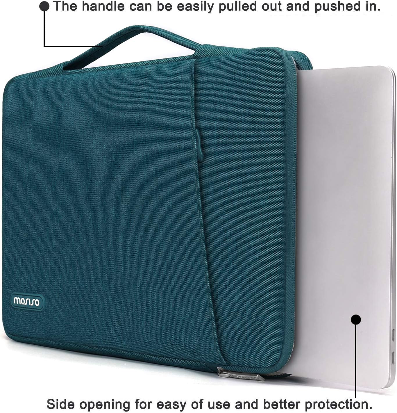 MOSISO Compatible with MacBook Air 13 inch Case 2022 2021 2020 2019 2018 Release A2337 M1 A2179 A1932 Retina Display Touch ID, Plastic Hard Shell&360 Protective Sleeve Bag&Keyboard Skin, Deep Teal iMosiso