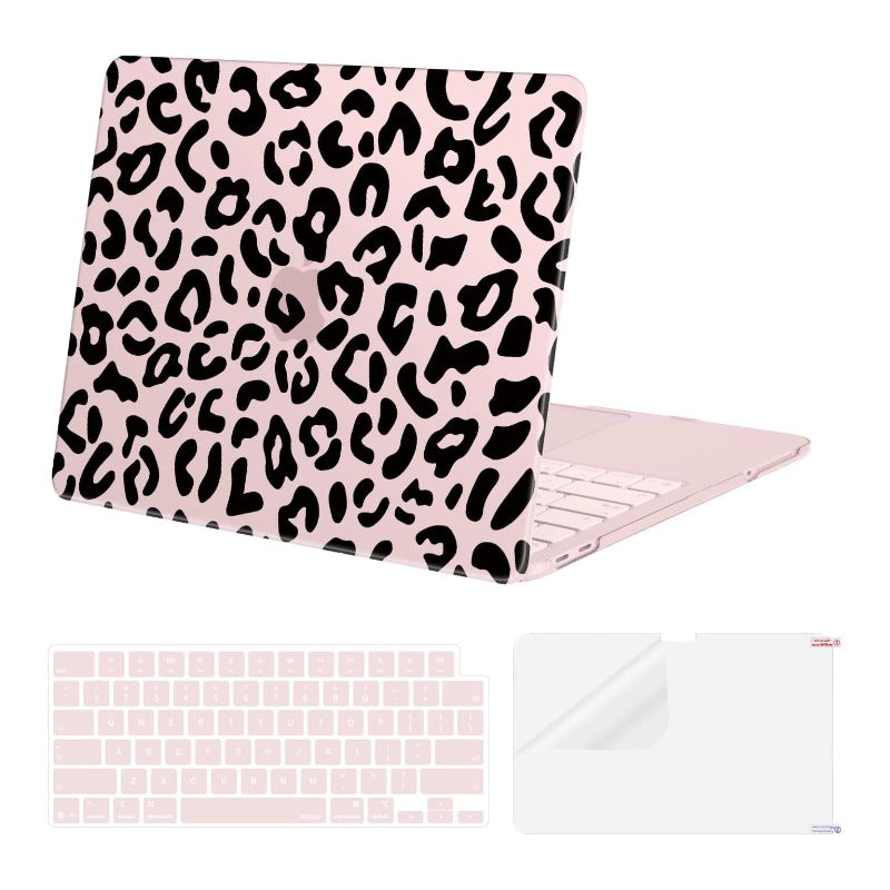 MOSISO Leopard Grain Hard Case Compatible with MacBook Neo 13 inch 2026 Release Model A3404, 3 in 1 Crack-Resistant Protective Hard Shell Case&Keyboard Cover&Screen Protector