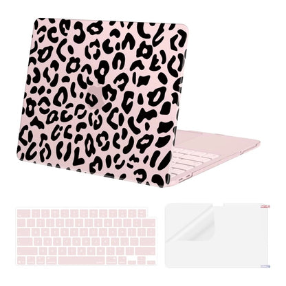 MOSISO Leopard Grain Hard Case Compatible with MacBook Neo 13 inch 2026 Release Model A3404, 3 in 1 Crack-Resistant Protective Hard Shell Case&Keyboard Cover&Screen Protector