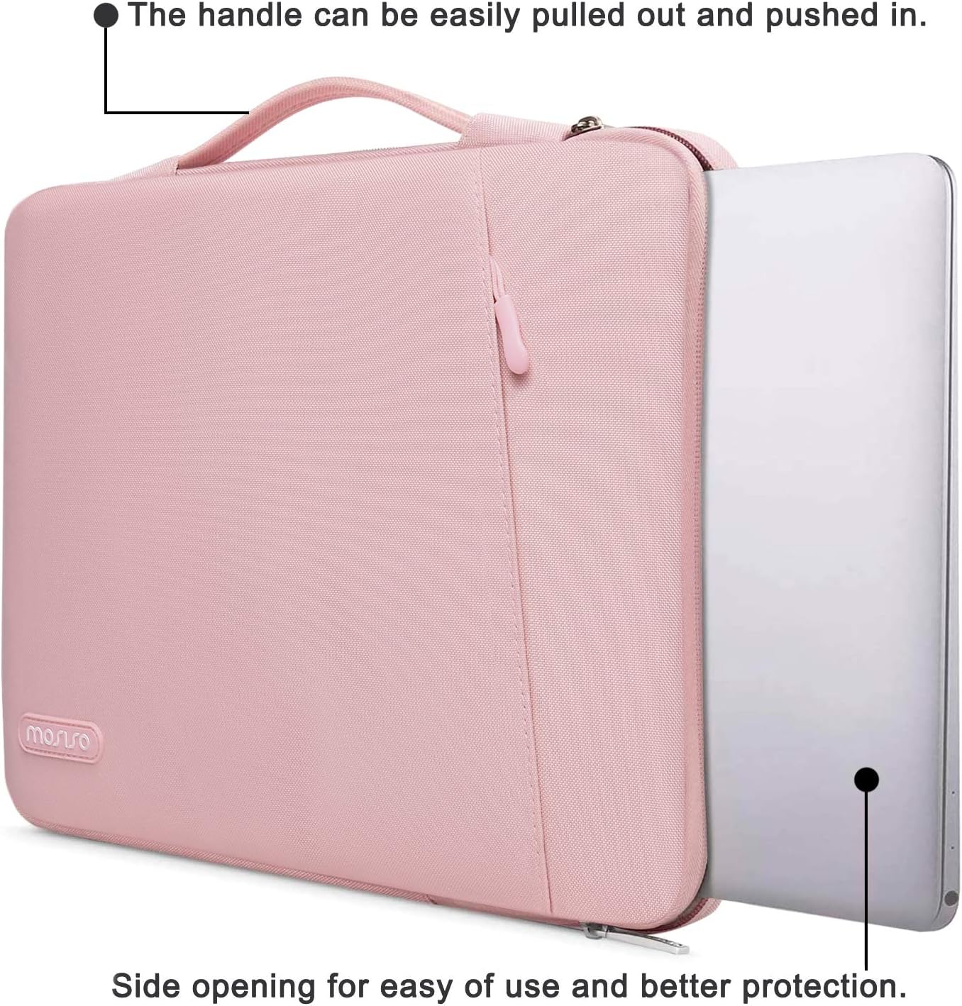 MOSISO Compatible with MacBook Air 13 inch Case 2022 2021 2020 2019 2018 Release A2337 M1 A2179 A1932 Retina Display Touch ID, Plastic Hard Shell&360 Protective Sleeve Bag&Keyboard Skin, Rose Quartz iMosiso