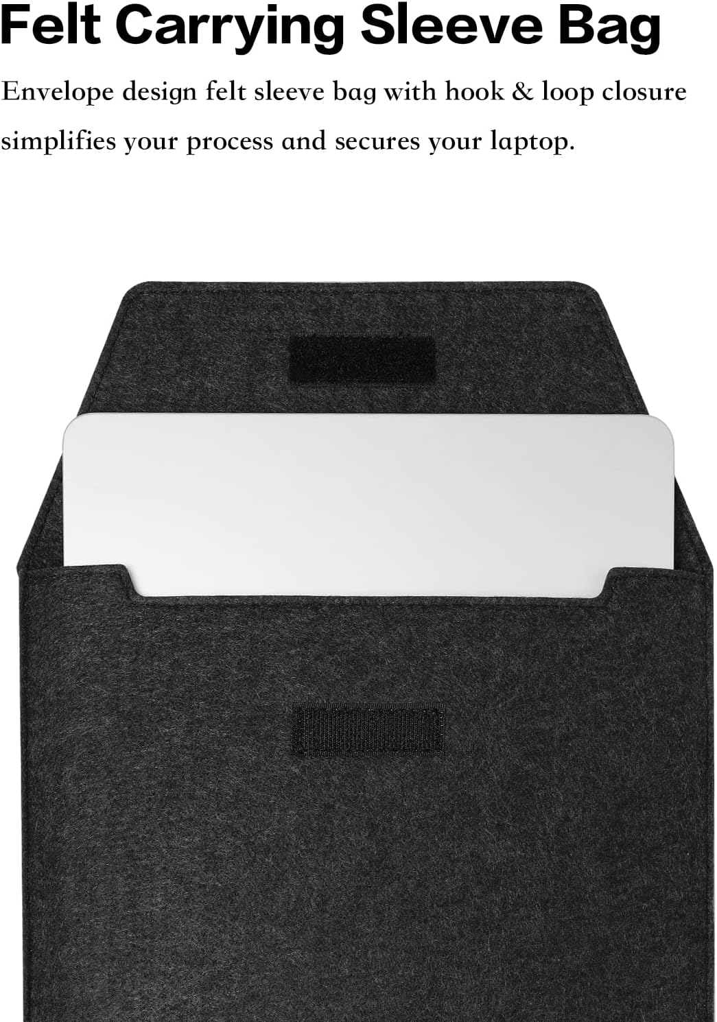 MOSISO Compatible with MacBook Air 13.6 inch Case 2022 2023 Release A2681 M2 Chip Touch ID, Plastic Hard Shell Case&Flap Felt Sleeve Bag&Keyboard Cover&Screen Protector&Type C Adapter 2 Pack, Black iMosiso