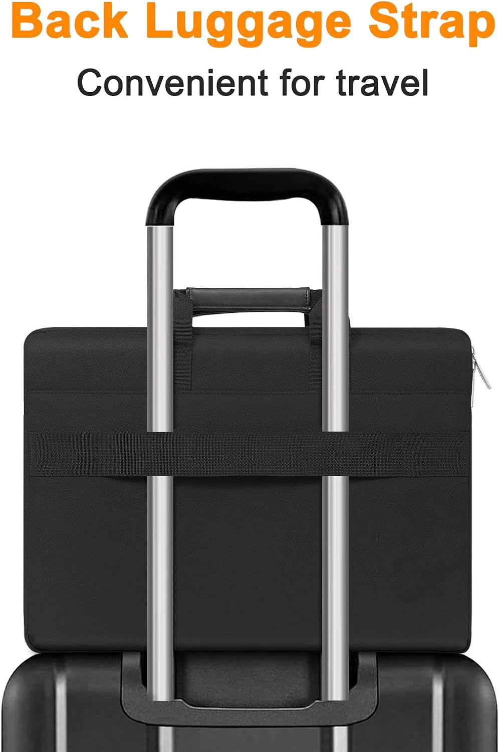 MOSISO 360 Protective Laptop Shoulder Messenger Bag 15.6 inch Compatible with MacBook, HP, Dell, Lenovo, Asus Notebook, Computer Bag with Front Hidden Horizontal&Left Small&Right Big Pockets, Black iMosiso