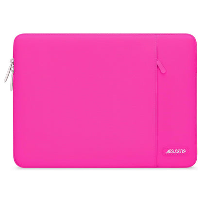 MOSISO Polyester Vertical Laptop Sleeve with Front Pocket, 12.3-18.5 Inch Universal Fit for MacBook Pro 16 M1/M2/M3/M4/M5, HP Dell Lenovo Acer Asus, Compatible with MacBook Neo, Dozens of Colors Available