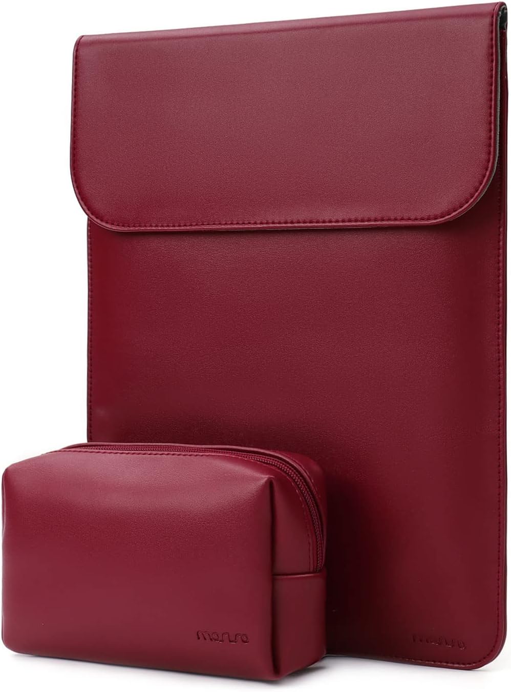 MOSISO Laptop Case 13.3 inch, 13-13.3 inch Laptop Sleeve Compatible with MacBook Neo 13 A18 Pro A3404 /Air 13/Pro 13/Pro 14 M5 M4 M3 M2 M1, Faux Suede Leather Case with Small Bag, Apricot