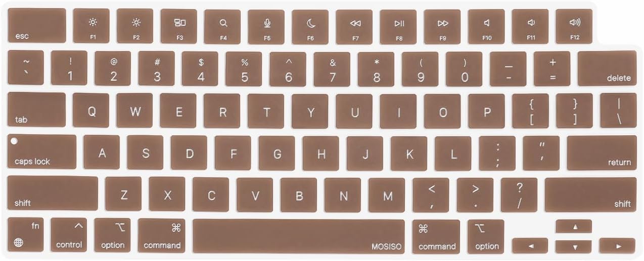 MOSISO Keyboard Cover Skin Compatible with MacBook Air 15 inch M3 A3114 M2 A2941/Air 13.6 A3113 A2681/Pro 14/16 M4 M3 M2 M1