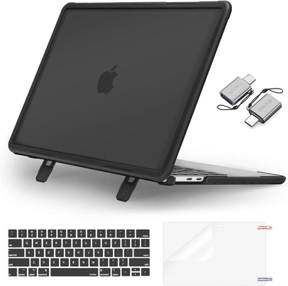 MOSISO Compatible with MacBook Pro 13 inch Case M2/M1 2026-2016 A2338 A2251 A2289 A2159 A1989 A1708 A1706, Heavy Duty Plastic Hard Case with Kickstand&Keyboard Skin&Screen Film&Type C