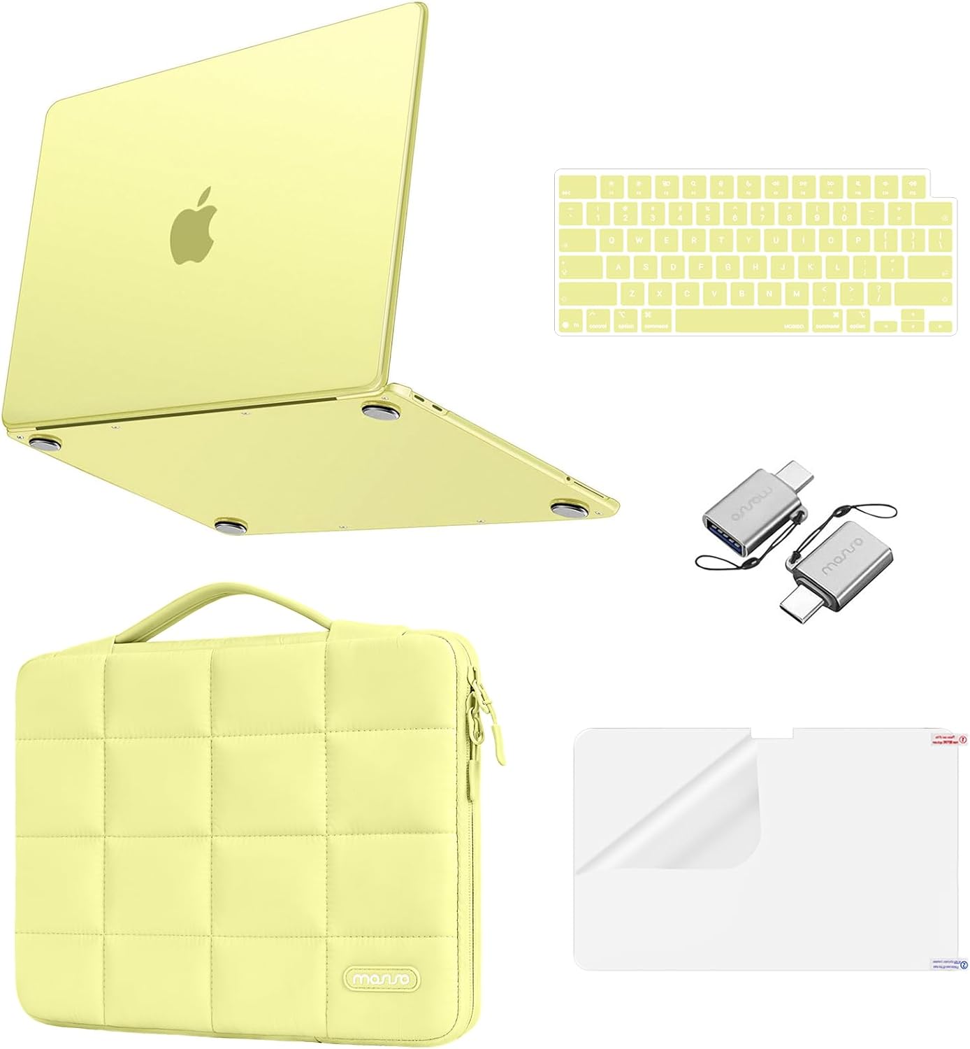 MOSISO Compatible with MacBook Neo Case 13 inch 2026 Release A3404, Seamlessly Closes Scratches & Fingerprints Resistant Hard Shell&Sixteen Grid Puffy Bag&Keyboard Skin&Type C&ScreenFilm