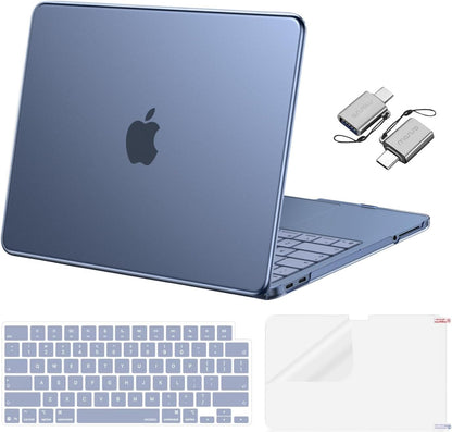 MOSISO Crack-Resistant Cover Compatible with MacBook Neo Case 13 inch 2026 Release Model A3404 with A18 Pro Chip, Protective Hard Shell&Keyboard Cover&Screen Film&Type C, Crystal Clear mysite