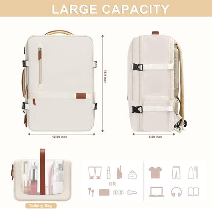 MOSISO Travel Backpack, 40L Carry on Laptop Backpack, 17-17.3 inch Airline Approved Luggage Bag with USB Port&Hidden Shoulder Strap, Casual Daypack with Toiletry Bag&Shoe Pocket