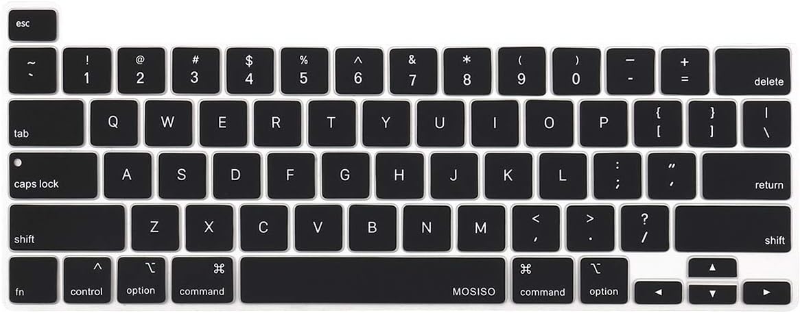 MOSISO Keyboard Cover Compatible with MacBook Pro 13 inch M2 2023, 2022, 2021 2020 M1 A2338 A2289 A2251&Compatible with MacBook Pro 16 2020 2019 A2141 Touch ID,Protective Silicone Skin, Airy Blue