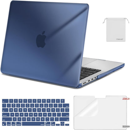 MOSISO Compatible with MacBook Pro 14 inch Case M5 2026 M4 2025 M3 M2 M1 2024-2021 A3427 A3426 A3434 A3112 A3185 A3401 A2918 A2992 A2779 A2442,Hard Case&Keyboard Skin&ScreenFilm&Pouch, Rose Quartz