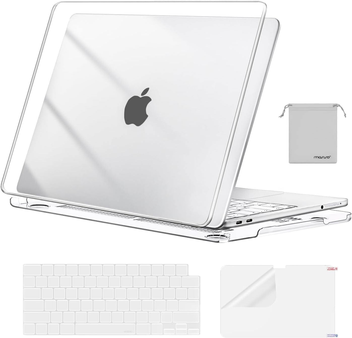 MOSISO Compatible with MacBook Neo Case 13 inch 2026 Release Model A3404 with A18 Pro Chip, 4 in 1 Kit Precision Fit Crack & Scratch Resistant Protective Hard Shell Case Cover, Crystal Clear mysite