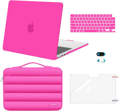 MOSISO Compatible with MacBook Air 13 inch Case M5 2026 M4 2025 M3 M2 2024-2022 A3449 A3240 A3113 A2681, Hard Case&Puffy Bag&Keyboard Cover&Webcam Cover&ScreenFilm for MacBook Air 13.6, Antique Green