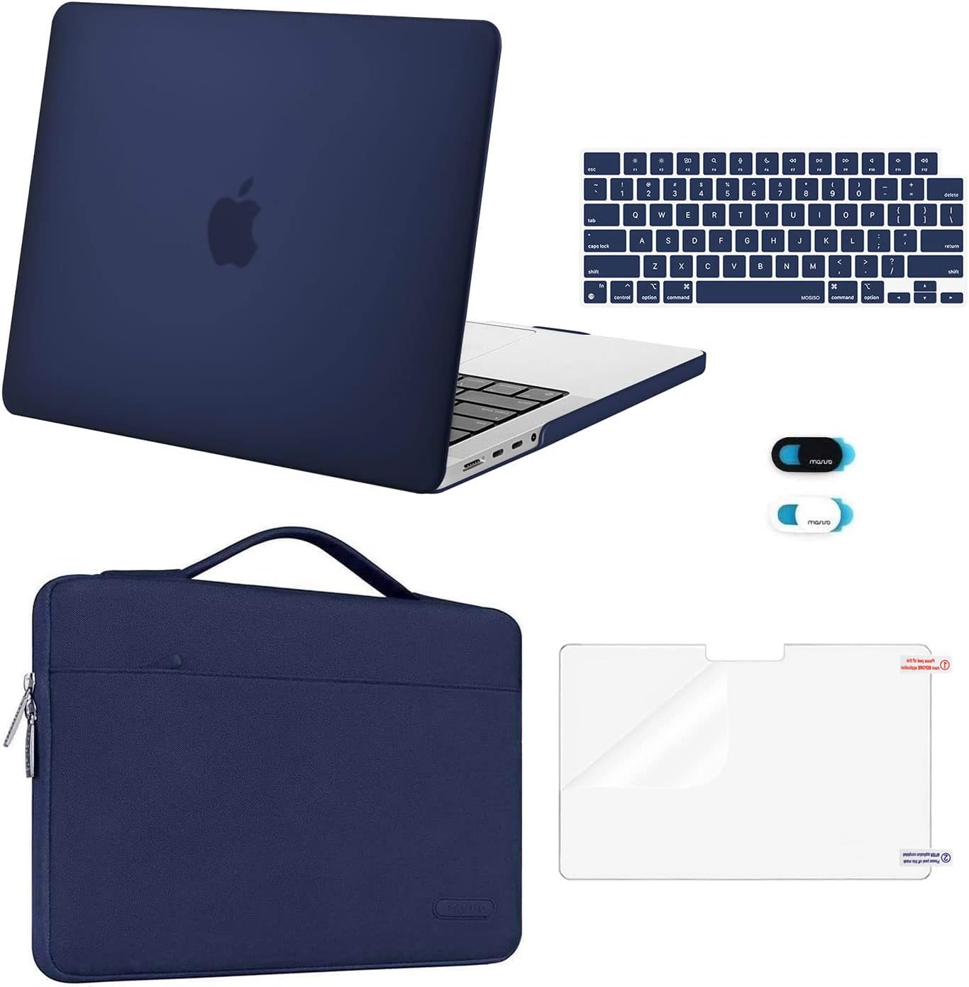 MOSISO Compatible with MacBook Pro 14 inch Case M5 2026 M4 M3 M2 M1 2025-2021 A3427 A3426 A3434 A3112 A3185 A3401 A2918 A2992 A2779 A2442, Case&Bag&Keyboard Skin&Webcam Cover&ScreenFilm