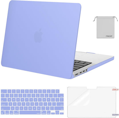 MOSISO Compatible with MacBook Pro 14 inch Case M5 2026 M4 2025 M3 M2 M1 2024-2021 A3427 A3426 A3434 A3112 A3185 A3401 A2918 A2992 A2779 A2442,Hard Case&Keyboard Skin&ScreenFilm&Pouch, Rose Quartz