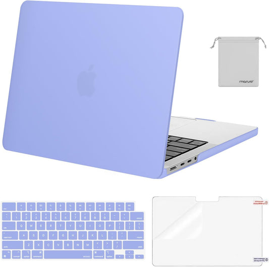 MOSISO Compatible with MacBook Pro 14 inch Case M5 2026 M4 2025 M3 M2 M1 2024-2021 A3427 A3426 A3434 A3112 A3185 A3401 A2918 A2992 A2779 A2442,Hard Case&Keyboard Skin&ScreenFilm&Pouch, Rose Quartz