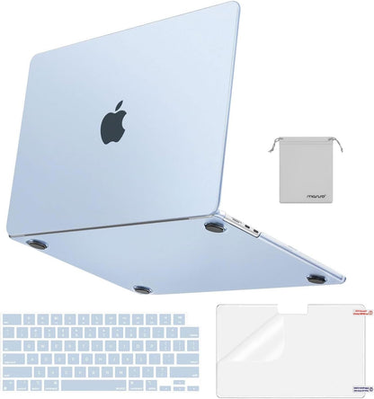 MOSISO Compatible with MacBook Air 13 inch Case M2-M5 2022-2026 A3449 A3240 A3113 A2681, 4 in 1 Matte Hard Shell Kit, Anti-Fingerprint Ultra Thin