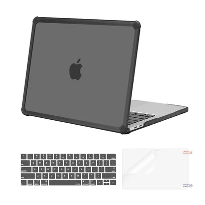 MOSISO Compatible with MacBook Pro 13 inch Case M2 2025-2016 A2338 M1 A2251 A2289 A2159 A1989 A1708 A1706, Anti-Cracking Heavy Duty Plastic TPU Bumper Hard Case&Keyboard Skin&Screen Film, Pink