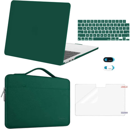 MOSISO Compatible with MacBook Air 13 inch Case M5 2026 M4 2025 M3 M2 2024-2022 A3449 A3240 A3113 A2681,Hard Shell&Sleeve Bag&Keyboard Skin&Webcam Cover&ScreenFilm for MacBook Air 13.6