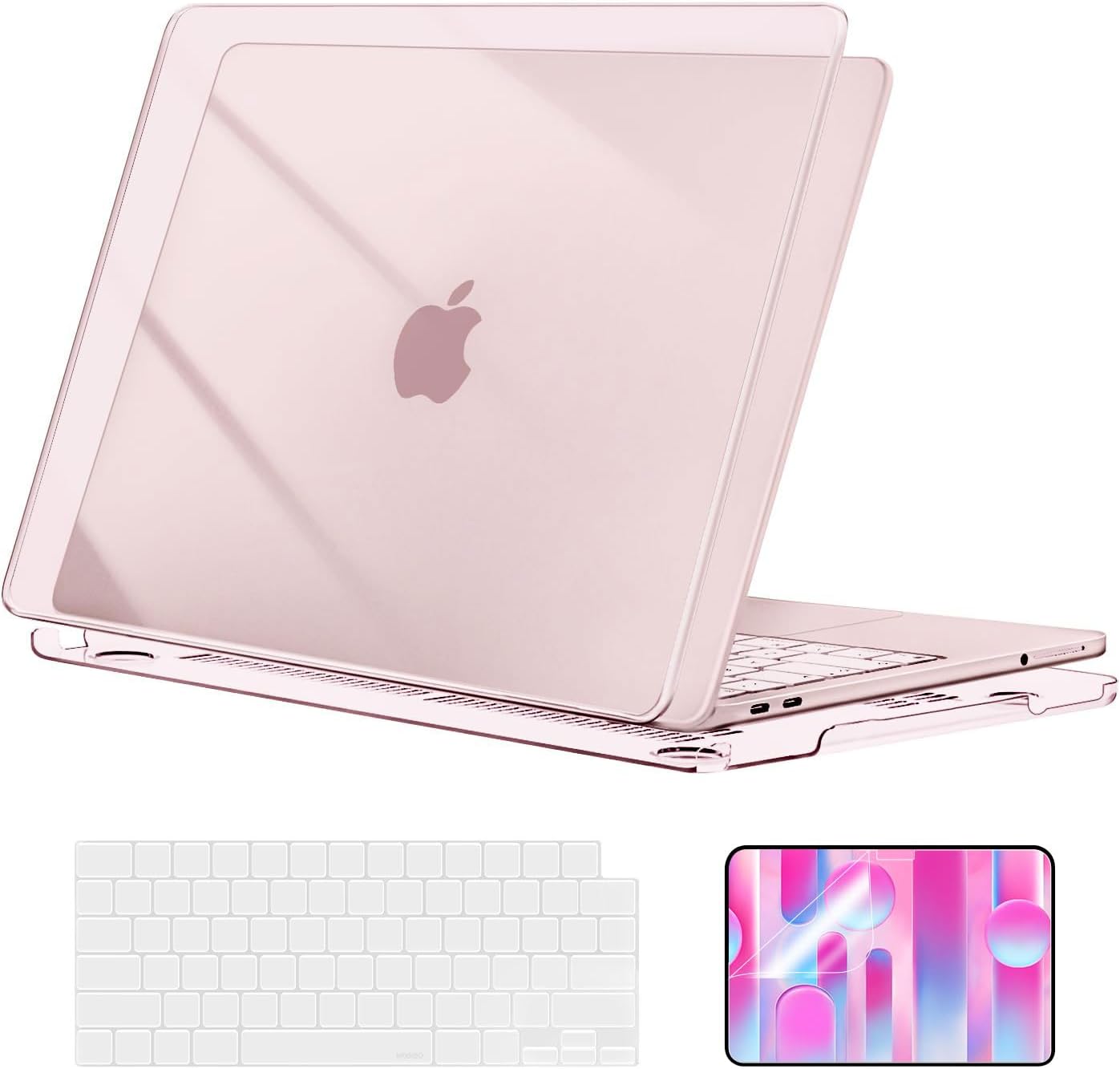 MOSISO Compatible with MacBook Neo Case 13 inch 2026 Release Model A3404 with A18 Pro Chip, Ultra-Thin Protective Crystal Hard Shell Case&Keyboard Cover&Screen Protector, Clear mysite