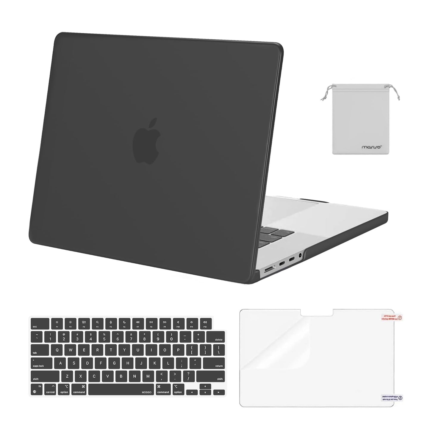 MOSISO Compatible with MacBook Pro 16 inch Case 2025 2024 2023 2022 2021 M4 M3 M2 M1 A3403 A3186 A2991 A2780 A2485 Pro Max, Plastic Hard Shell&Keyboard Cover&Screen Film&Storage Bag, Navy Blue