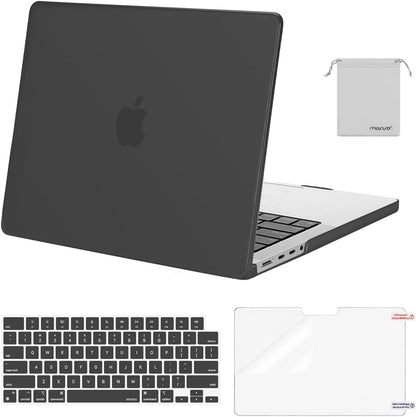 MOSISO Compatible with MacBook Pro 14 inch Case M5 2026 M4 2025 M3 M2 M1 2024-2021 A3427 A3426 A3434 A3112 A3185 A3401 A2918 A2992 A2779 A2442,Hard Case&Keyboard Skin&ScreenFilm&Pouch, Rose Quartz