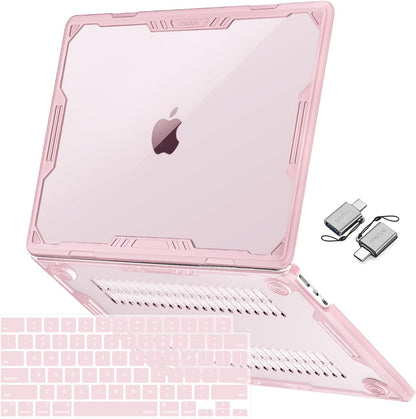 MOSISO Compatible with MacBook Air 13 inch Case M2-M5 2022-2026 A2681 A3113 A3240 A3449, 3 in 1 Kit Symmetric Geometric Heavy Duty Hard Case with TPU Bumper