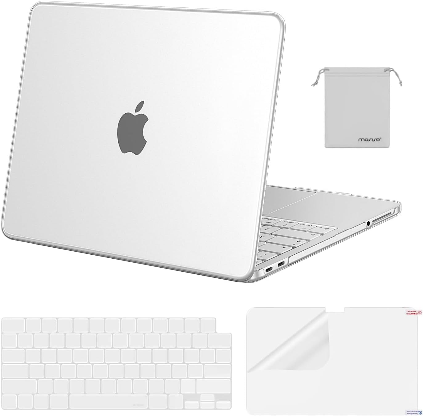 MOSISO Compatible with MacBook Neo Case 13 inch 2026 Release Model A3404 with A18 Pro Chip, 4 in 1 Kit Precision Fit Crack & Scratch Resistant Protective Hard Shell Case Cover, Crystal Clear mysite
