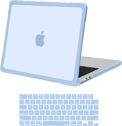 MOSISO Compatible with MacBook Air 13 inch Case M2-M5 2022-2026 A3449 A3240 A3113 A2681, 2 in 1 Kit Crack-Resistant Hard Case with Soft TPU Bumper