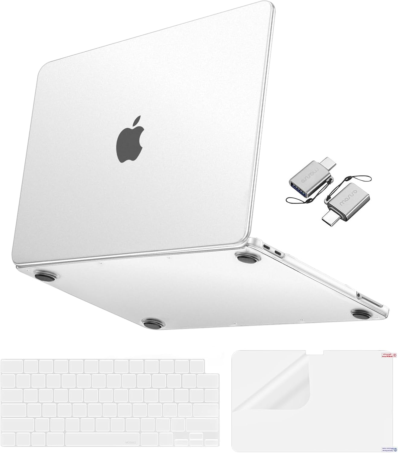 MOSISO Matte Finish Case Compatible with MacBook Neo 13 inch 2026 Release Model A3404, 4 in 1 Kit Ultra-Thin Exact-Fit Scratches & Fingerprints Resistant Protective Hard Shell Case Cover, Black Clear mysite