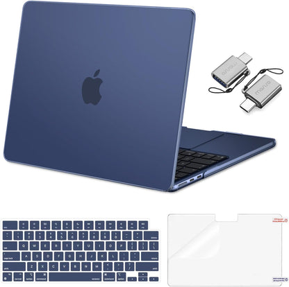 MOSISO Compatible with MacBook Air 13 inch Case M2-M5 2022-2026 A3449 A3240 A3113 A2681, 3 in 1 Heavy Duty Crack Resistant Hard Case with TPU Bumper