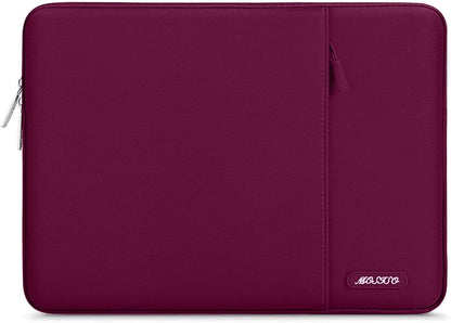MOSISO Laptop Case 13-18.5 inch, 12.3 13 13.3 14 15 16 17.3 18.5 24 inch Laptop Sleeve Compatible with MacBook Pro 16 M5 M4 M3 M2 M1, HP Acer Dell Lenovo ASUS, Polyester Vertical Computer Sleeve Bag with Pocket, Black