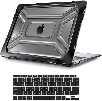 MOSISO Compatible with MacBook Air 13 inch Case 2022 2021 2020 Release A2337 M1 A2179 with Retina Display Touch ID, Heavy Duty Plastic Hard Shell Case with TPU Bumper & Keyboard Cover