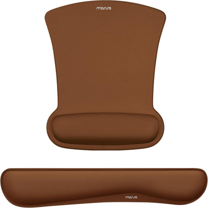 MOSISO Light‑Purple Ergonomic Memory‑Foam Keyboard & Mouse Wrist Rest Set, Non‑Slip Wrist Support Pads for Office Gaming Home Workspace
