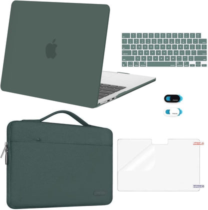 MOSISO Compatible with MacBook Air 13 inch Case M5 2026 M4 2025 M3 M2 2024-2022 A3449 A3240 A3113 A2681,Hard Shell&Sleeve Bag&Keyboard Skin&Webcam Cover&ScreenFilm for MacBook Air 13.6